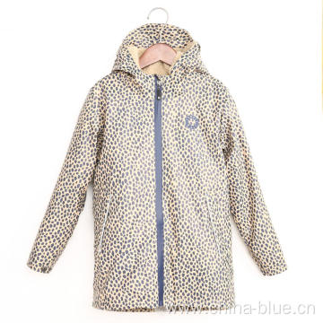 Fashion girls rain coat jacket